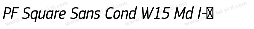 PF Square Sans Cond W15 Md I字体转换